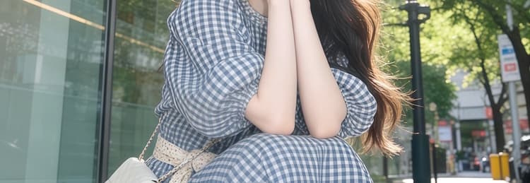 실사 임산부 드레스 여름 신제품 레트로 파란색 체크무늬 품격 드레스 패션 중간 길이 반팔 여성 상세 이미지 34