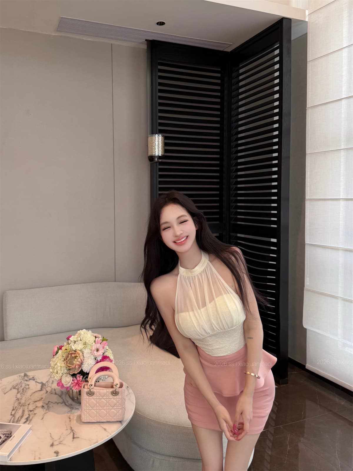 실사 정가 레이스 싸움 망사 행침 목 불규칙 맨위 프릴 반신 스커트 여성 패션 세트 여성 여름 상세 이미지 19