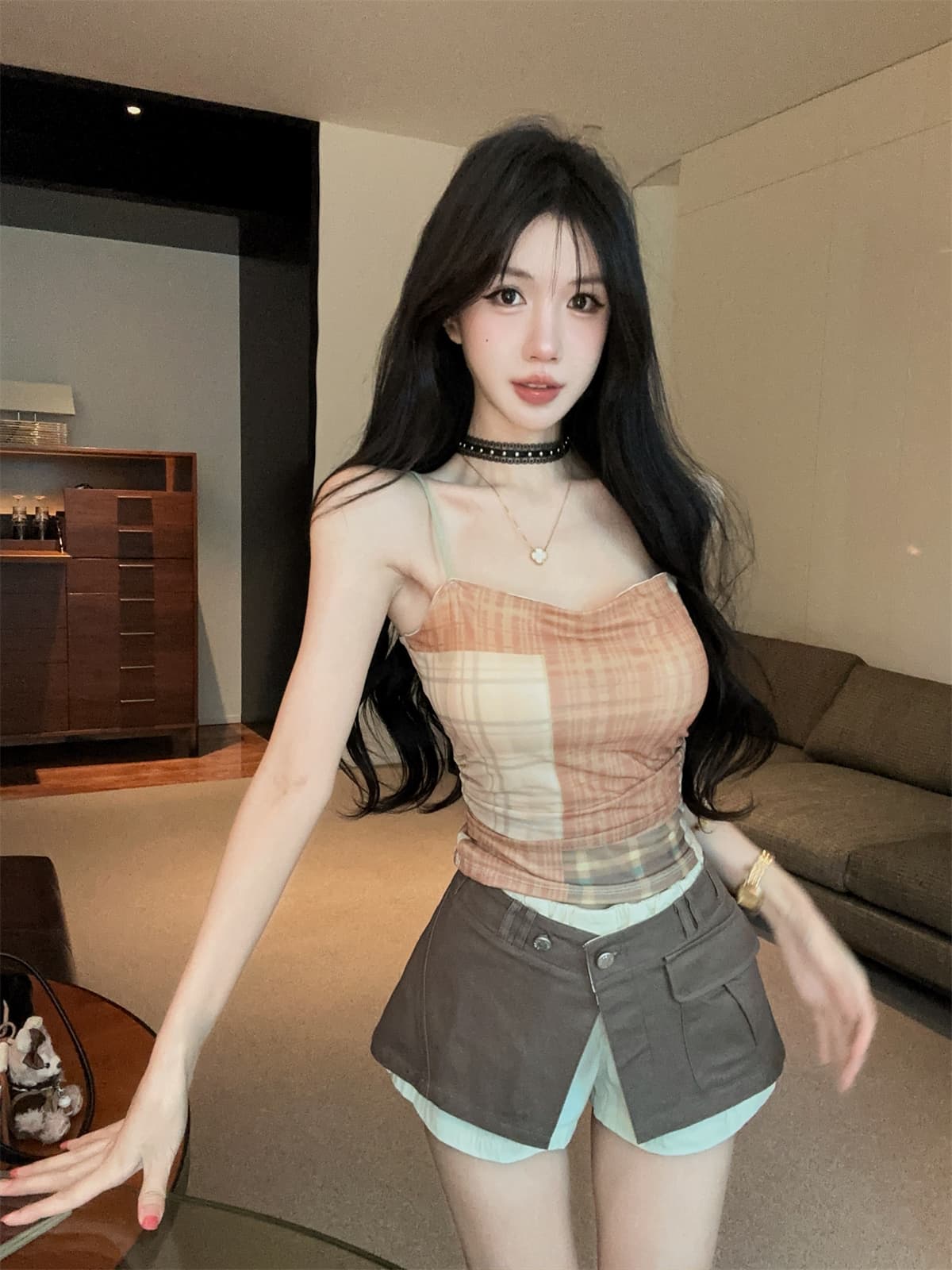 실사 정가 레트로 스택 착용 상세 이미지 12