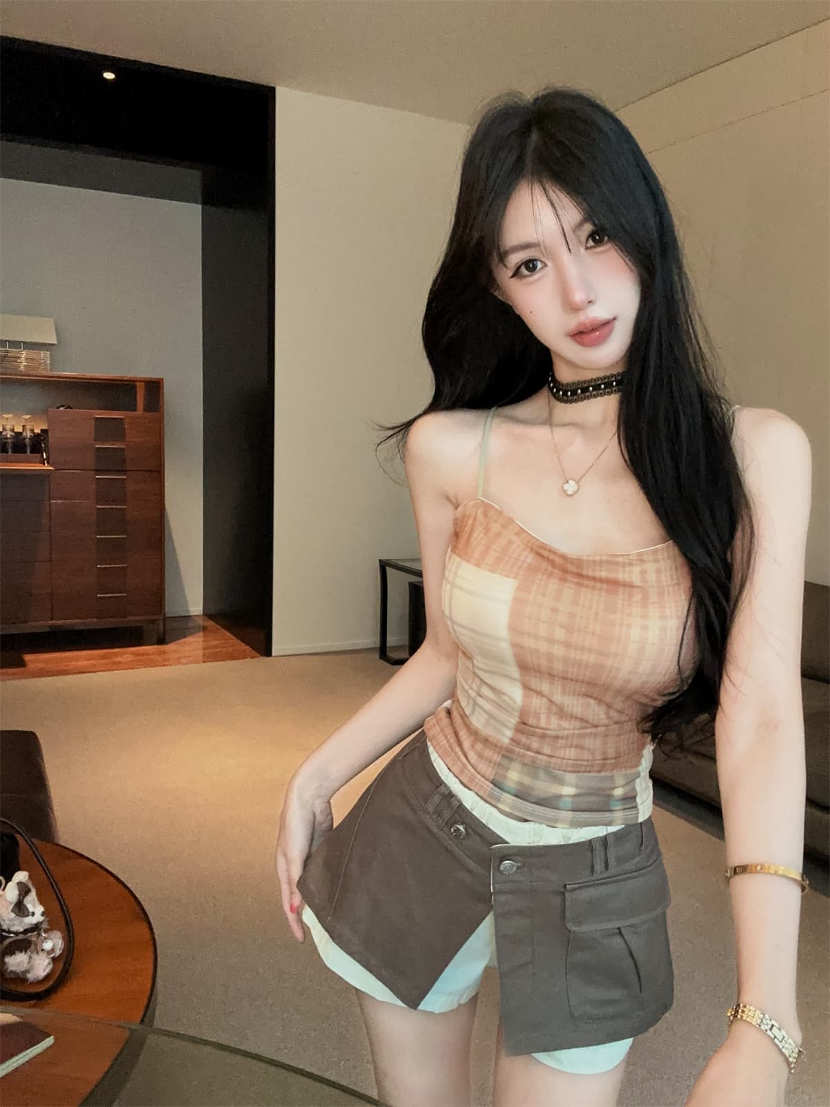 실사 정가 레트로 스택 착용 상세 이미지 16