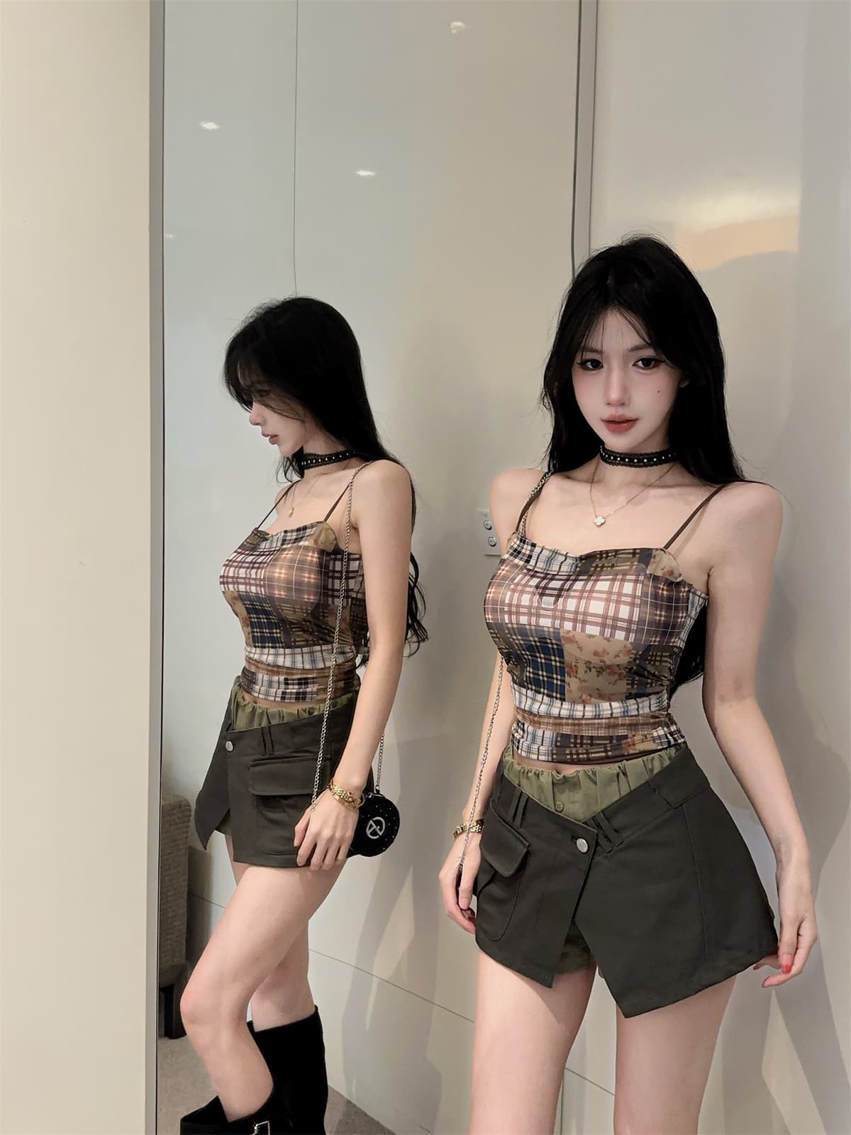 실사 정가 레트로 스택 착용 상세 이미지 20