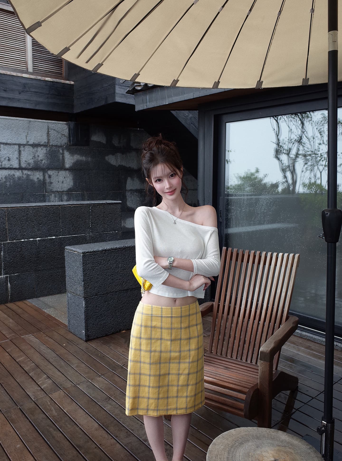2026 새로운 시간 아직 없습니다. 명중 셔츠 라이 경기 서울 비스듬한 어깨 루즈핏 반소매 티셔츠 여성 여름 캐주얼 맨위 상세 이미지 9