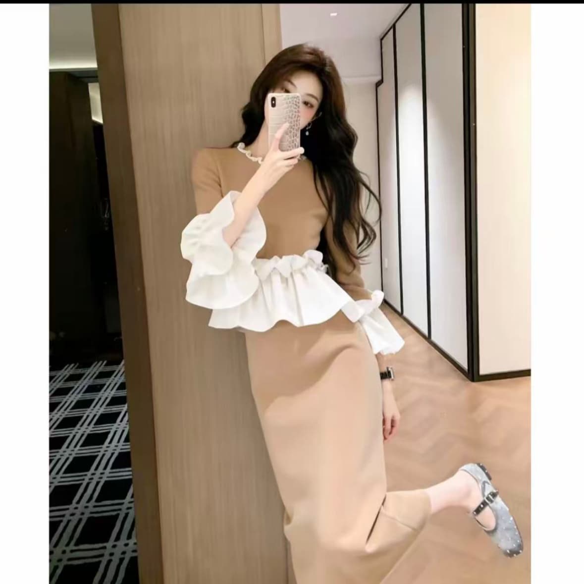 패션 아름다운 연령 감소 작은 샤넬 스타일 세트 여성 열린 봄 착용 가져 가라. 전체 집합 2025 슈퍼 화재 봄 드레스 세트 작은 키 상세 이미지 2