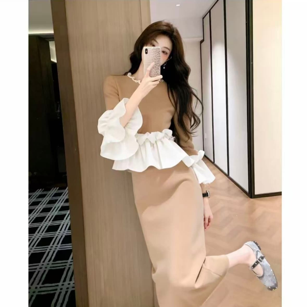 패션 아름다운 연령 감소 작은 샤넬 스타일 세트 여성 열린 봄 착용 가져 가라. 전체 집합 2025 슈퍼 화재 봄 드레스 세트 작은 키 상세 이미지 3