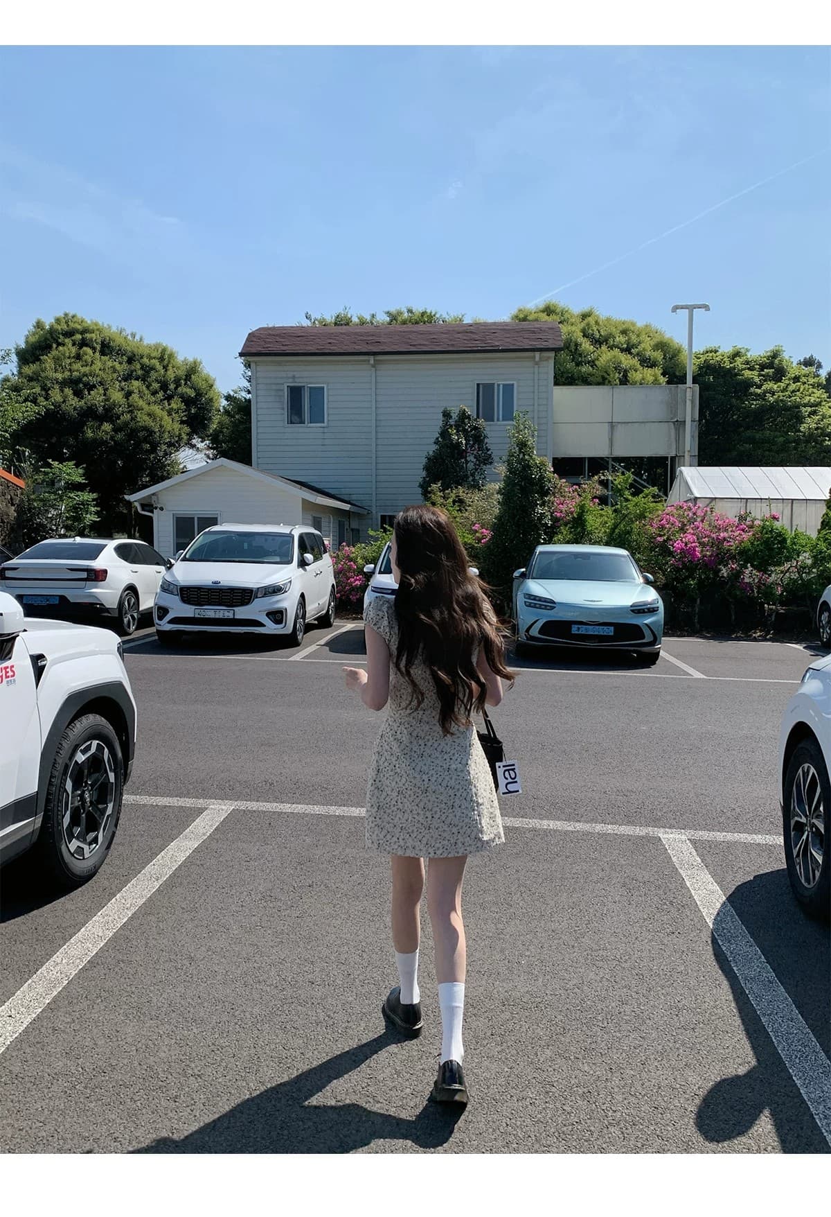 전원 바람 꽃무늬 쌀 색상 시스템 광장 칼라 허리 수축 여성 드레스 여름 프랑스식 부드러운 반팔 미니 스커트 상세 이미지 19