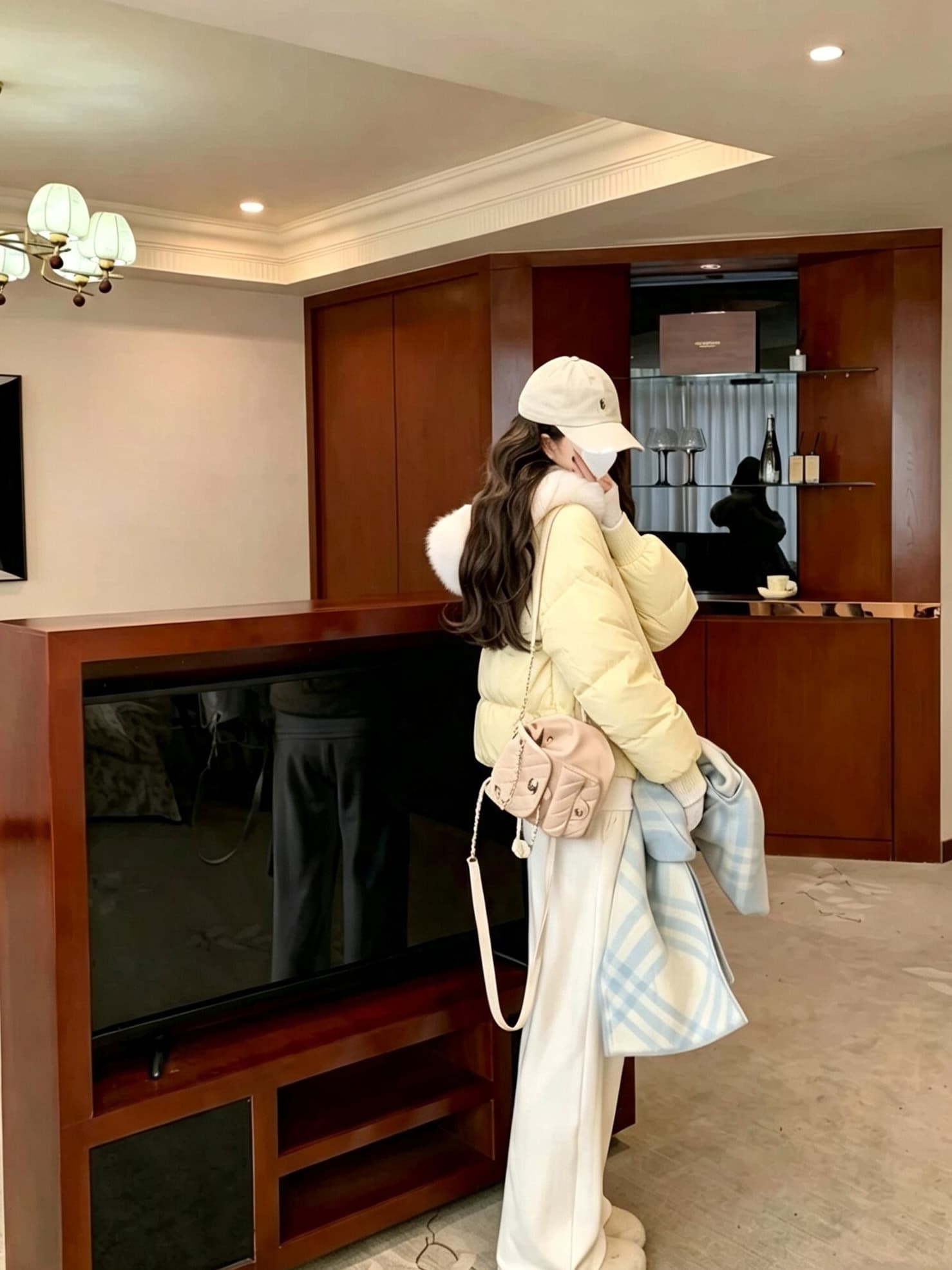 실사 작은 따뜻한 패키지 한국 스타일 학원 스타일 겨울 작은 키 후드 허리 수축 슬림해 보이는 두꺼운 쇼트 스타일 아래 면화 의류 여성 상세 이미지 12