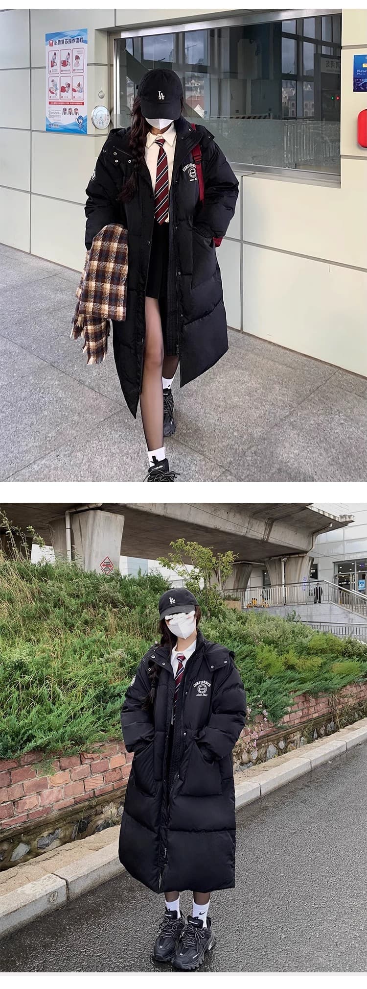 학원 스타일 검정색 쇼트 스타일 면 의류 여성 작은 키 겨울 2026 새로운 폭발 두꺼운 면 옷 얼굴 외 복 재킷 상세 이미지 29