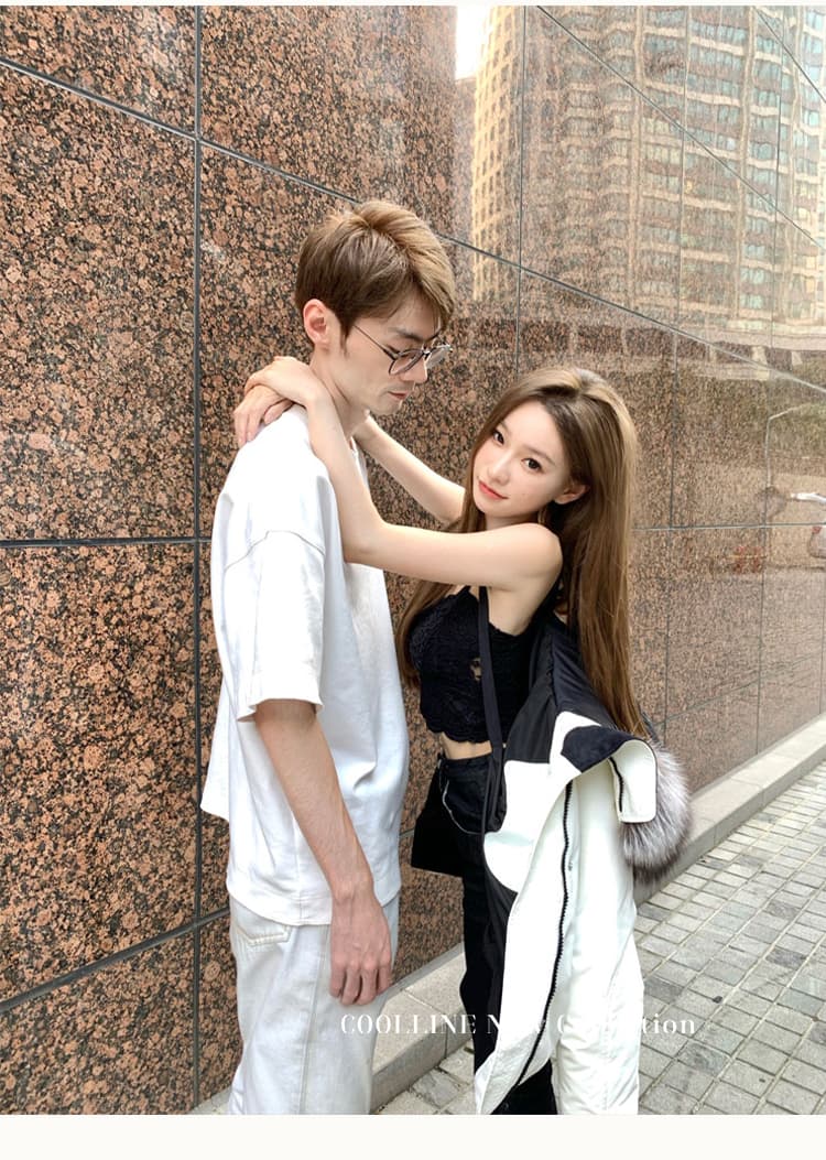 coolline 숲 희 무거운 작업 chao 큰 모피 칼라 쇼트 스타일 화이트 다운 코트 면 의류 여성 보온 재킷 겨울 상세 이미지 9