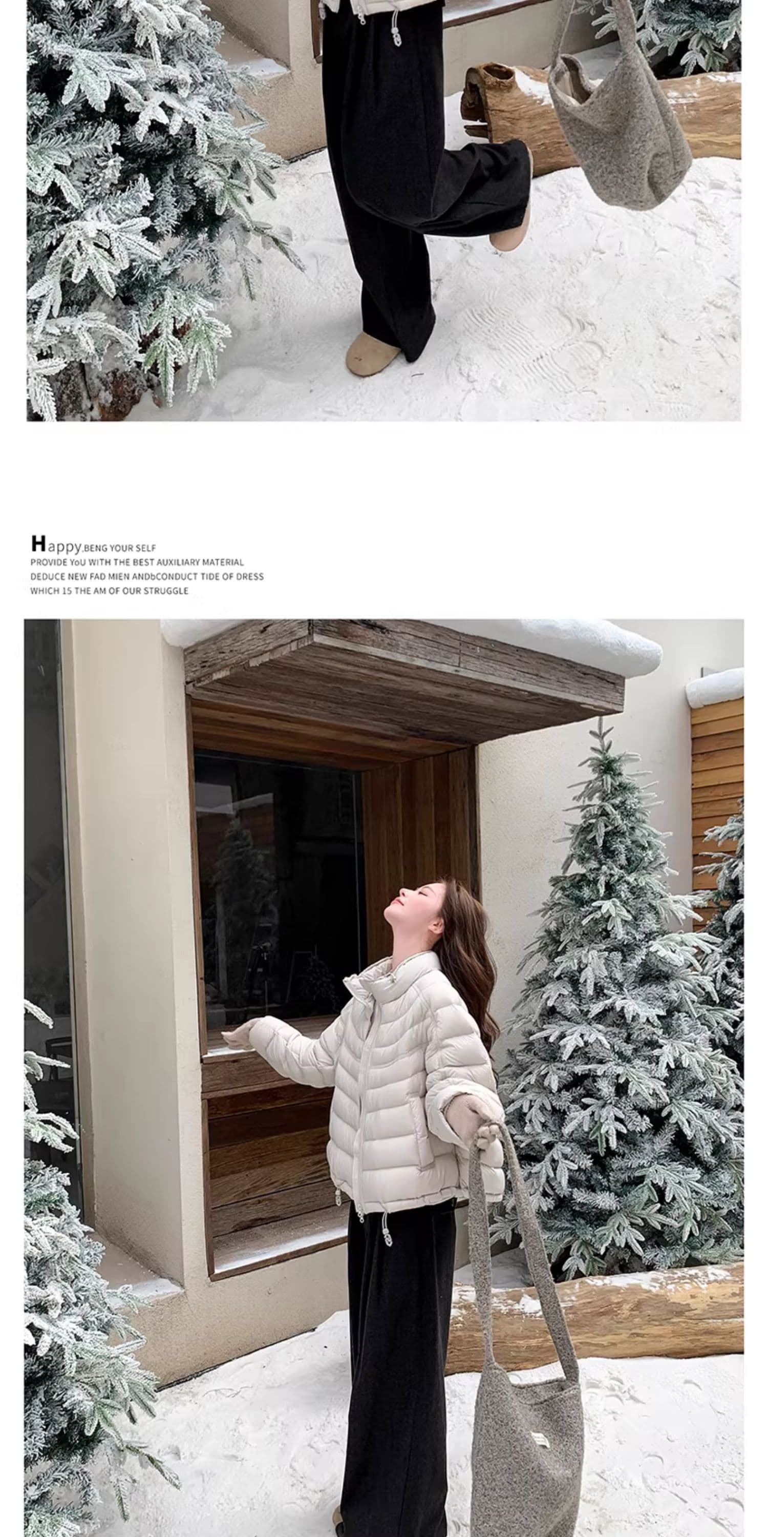 한국 스타일 루즈핏 2026 새로운 아래 면화 의류 여성 갈비 살 섹션 버블 푸 내부 및 외부 같은 재료 거북이 쇼트 스타일 코튼 자켓 상세 이미지 31
