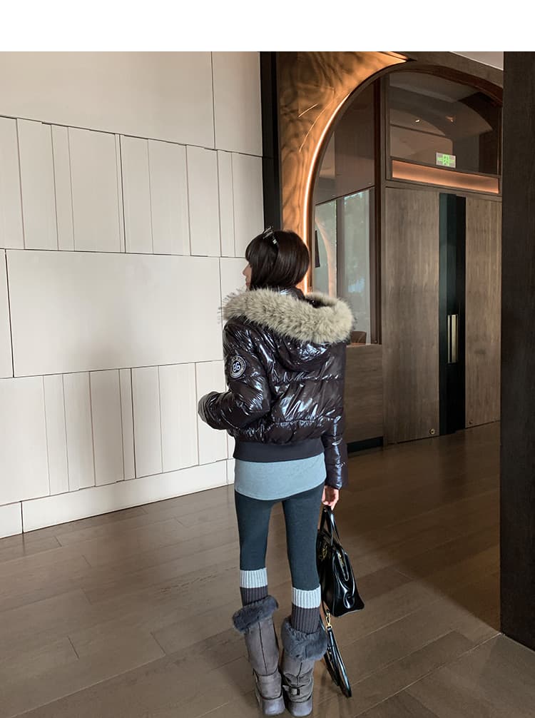 2026 한국 스타일 사설 서비스 아메리칸 레트로 밝은 얼굴 방수 오염 방지 몸매 가꾸기 작은 키 아래 면화 의류 두꺼운 재킷 상세 이미지 14