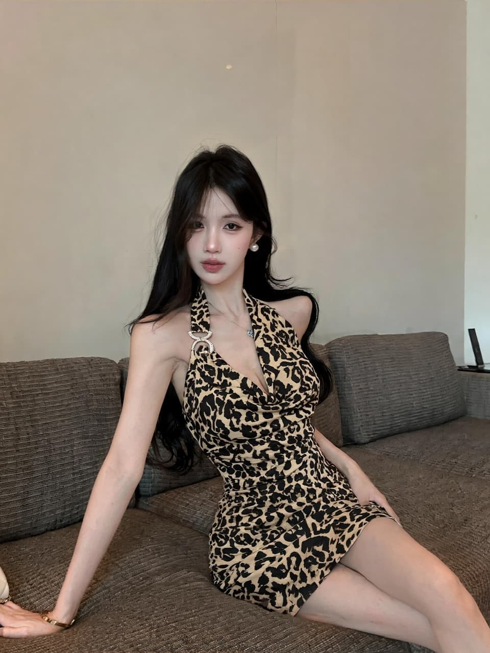 실사 쇼트 스타일 섹시함 망사 타이트 스커트 드레스 상세 이미지 27