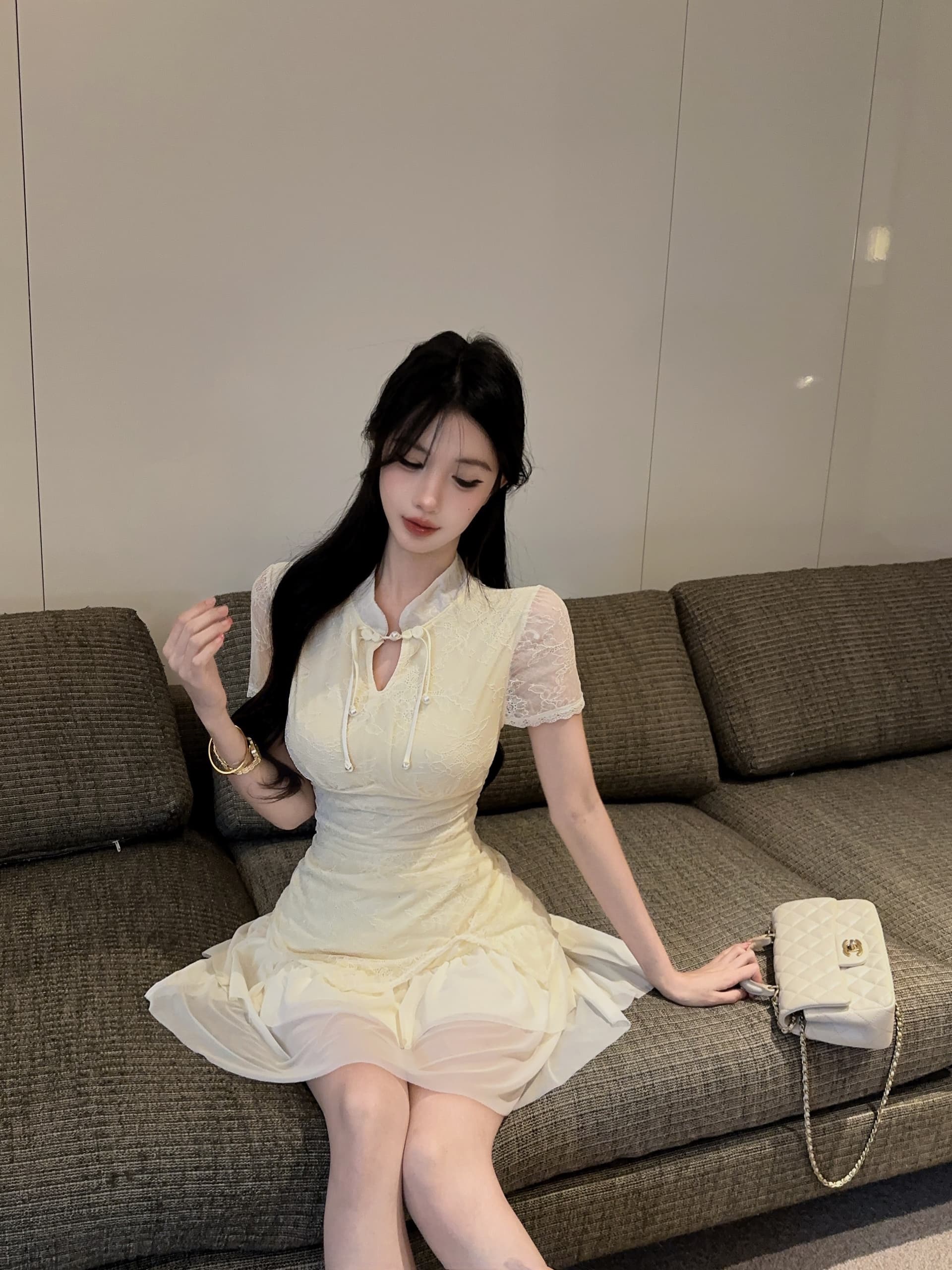 실사 망사 개선 치파오 드레스 상세 이미지 5