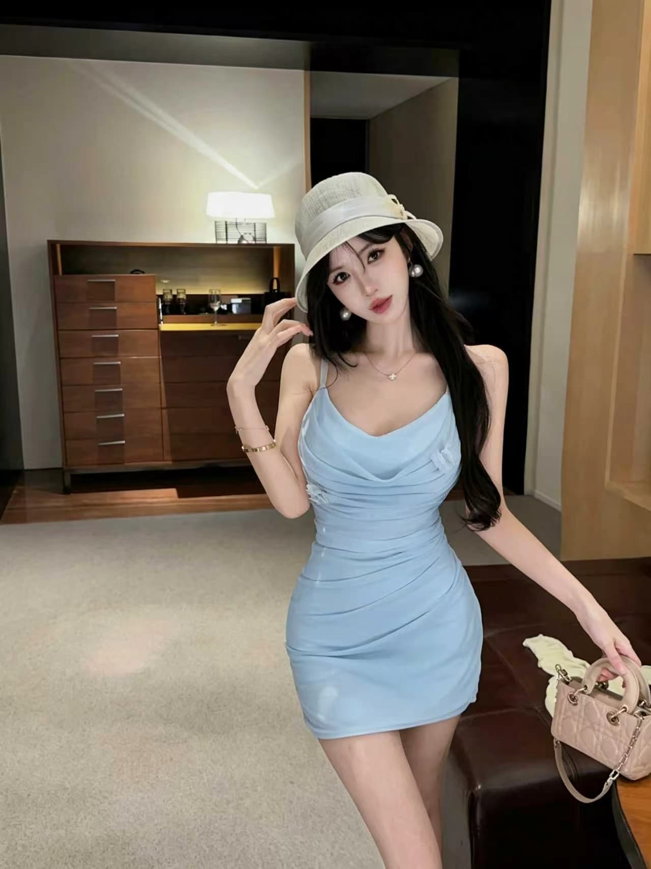 실사 망사 투피스 드레스 상세 이미지 8