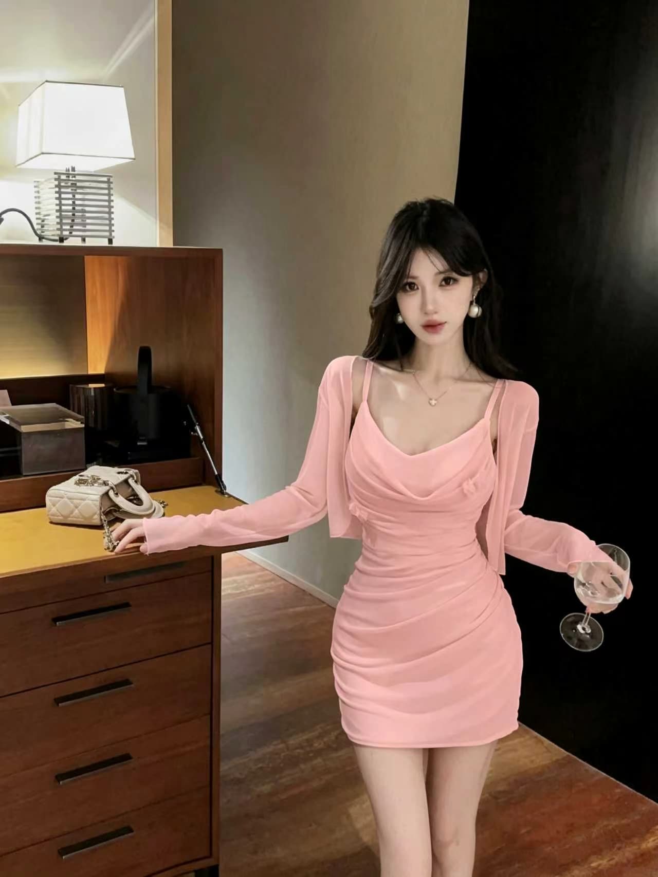 실사 망사 투피스 드레스 상세 이미지 19