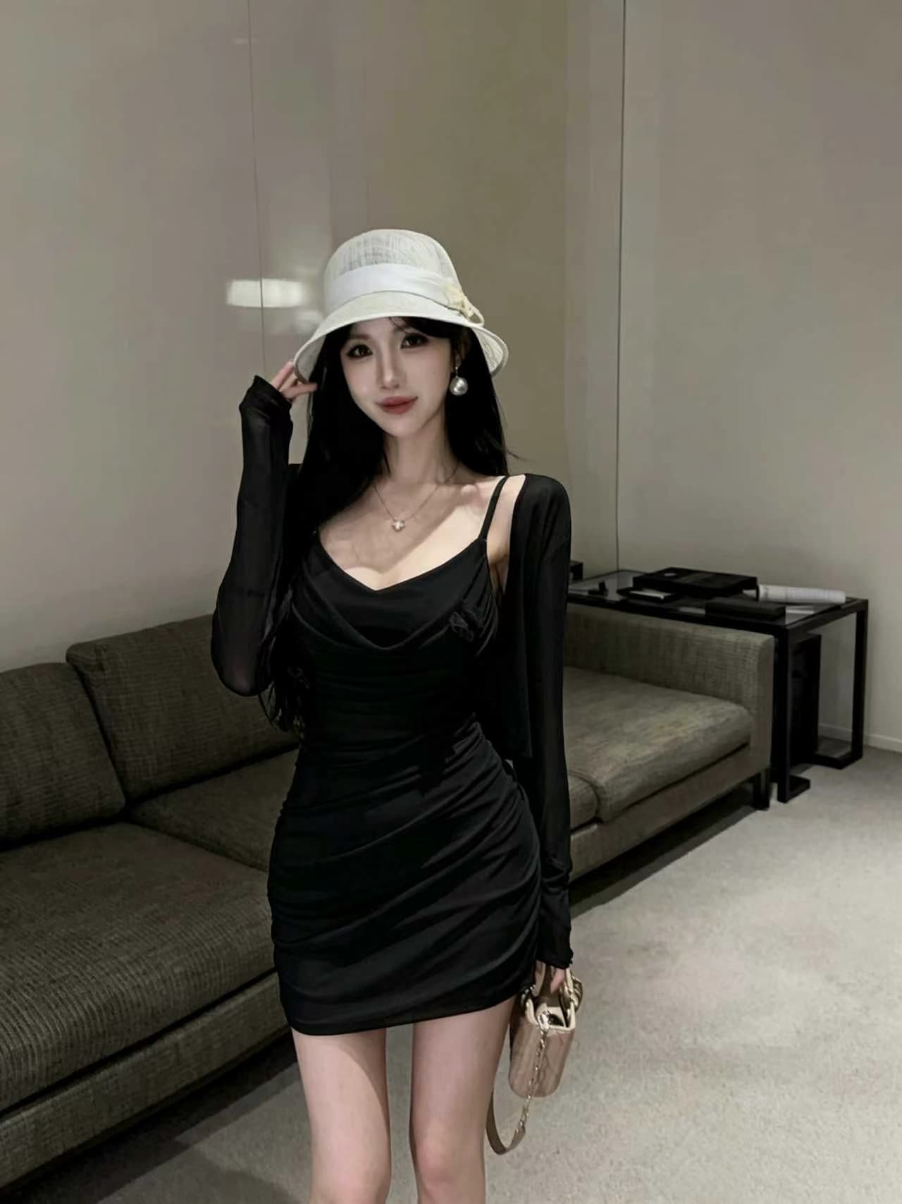 실사 망사 투피스 드레스 상세 이미지 22