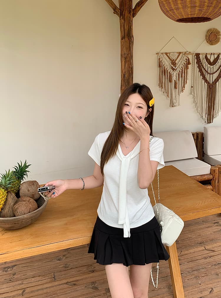 실사 2026 여름 드레스 새로운 지방 mm 빅 사이즈 여성 레저 품격 만화 자수 숄 긍정적 인 어깨 반팔 티셔츠 상세 이미지 11