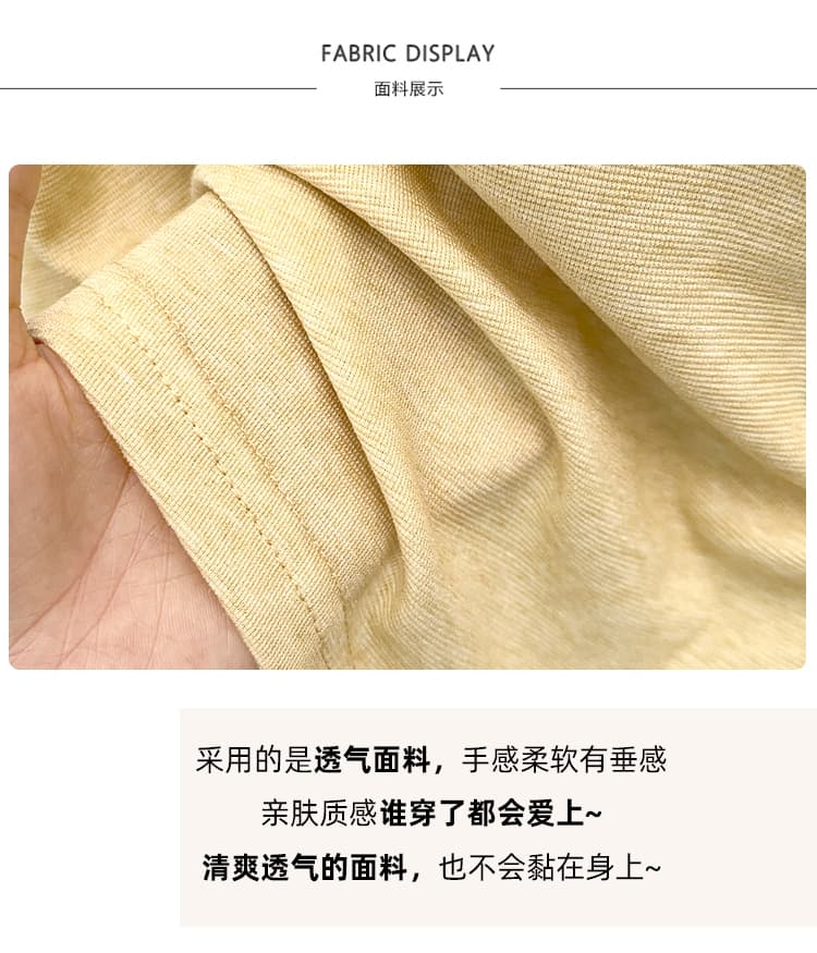 실사 2026 여름 드레스 새로운 지방 mm 빅 사이즈 여성 레저 프린트 알파벳 라운드 넥 Chic 불규칙 반팔 티셔츠 상세 이미지 4