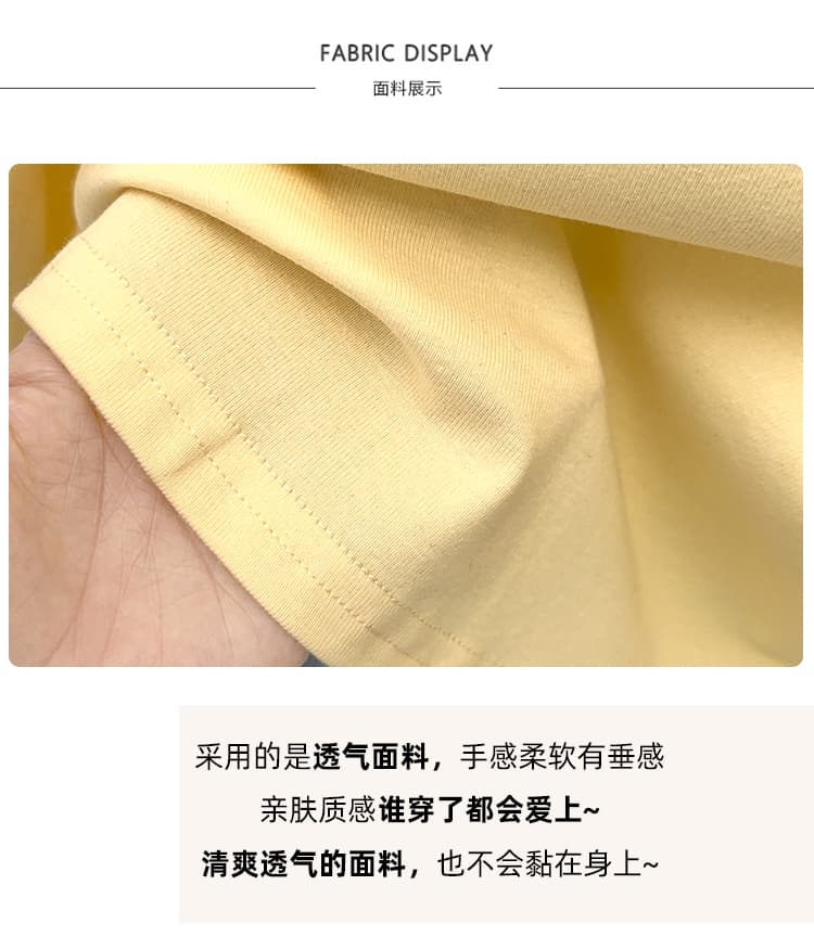 실사 2026 여름 드레스 새로운 지방 mm 빅 사이즈 여성 레저 프린트 알파벳 라운드 넥 곡선 꼬집기 허리 반팔 티셔츠 상세 이미지 4