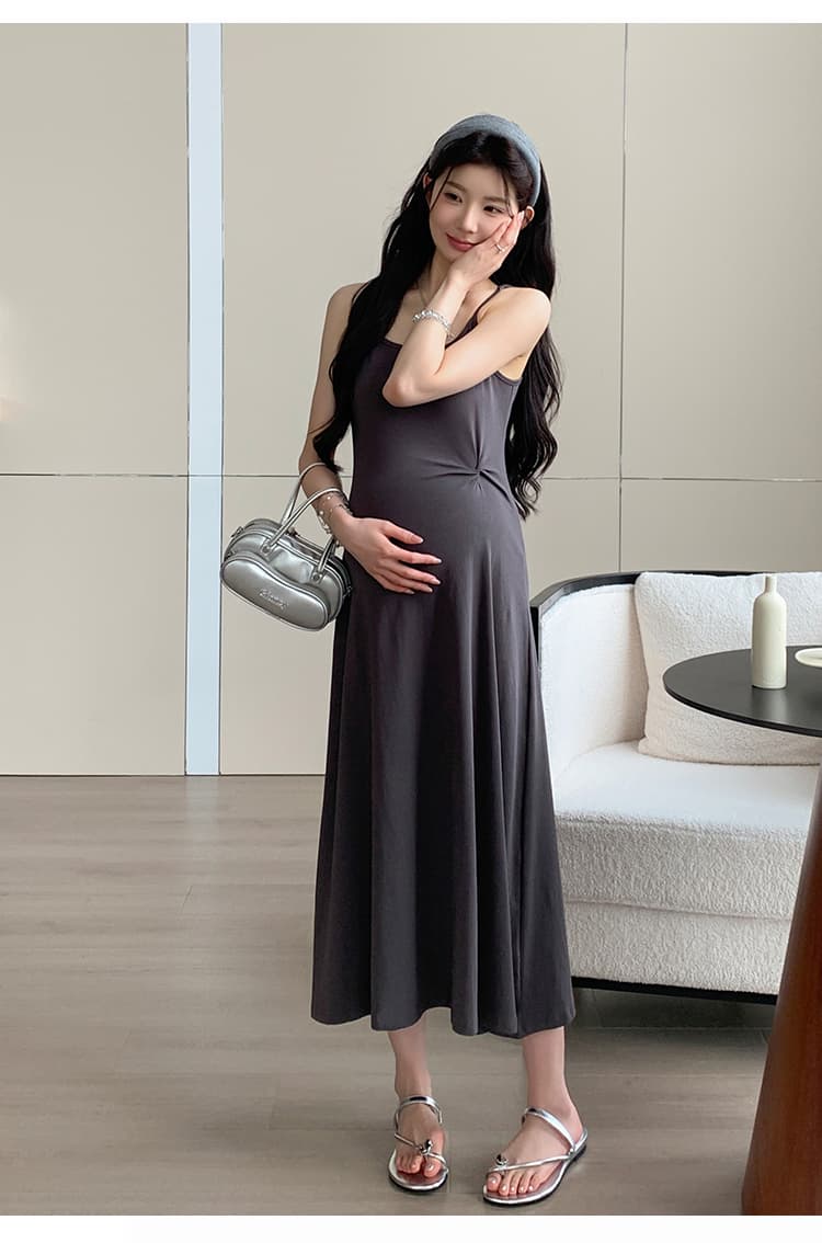 실사 높은 탄력성 면 비틀림 품격 슬립 드레스 파란색 스트라이프 자외선 차단 셔츠 심지어 세트 상세 이미지 22
