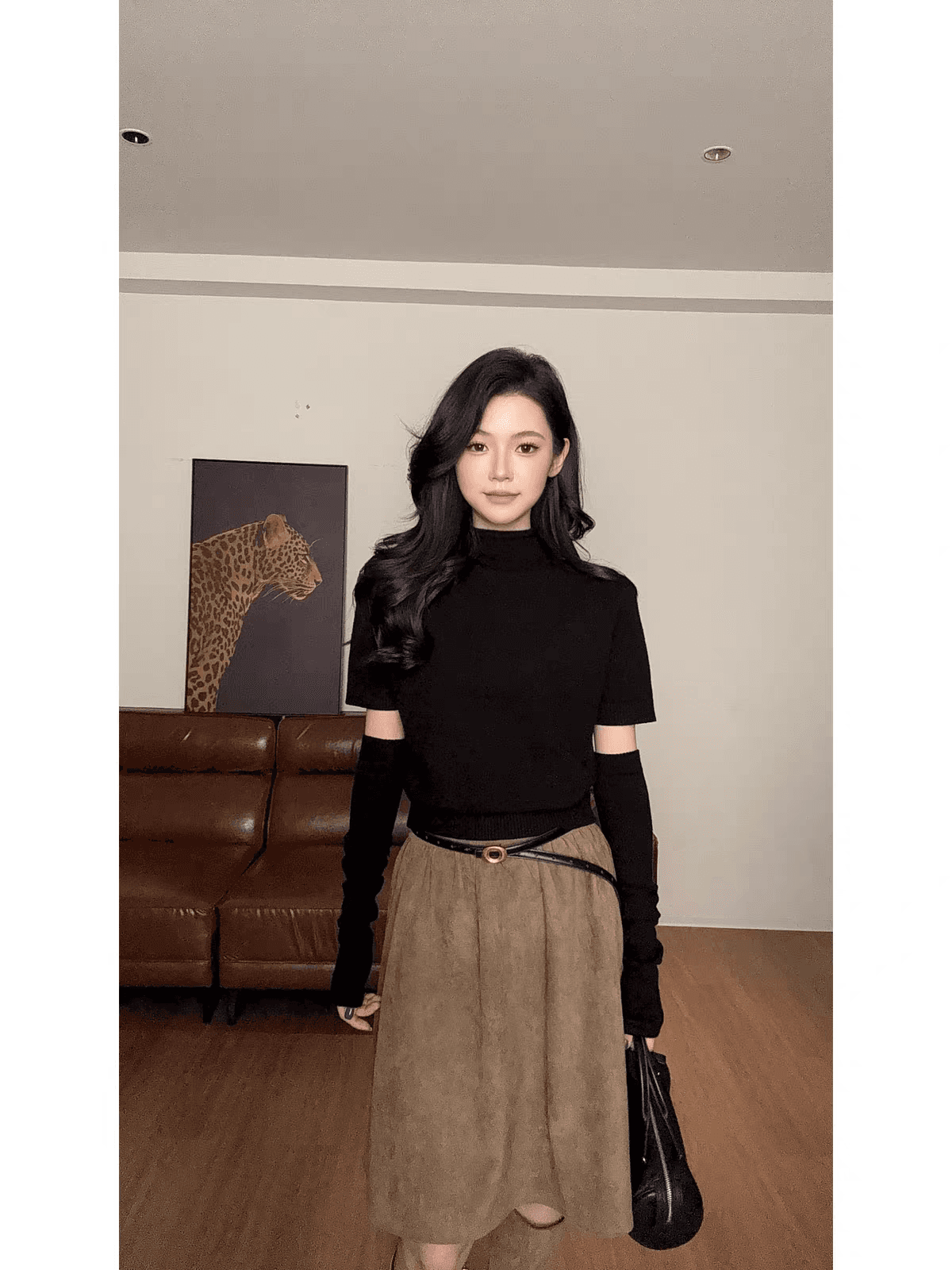 zouyashifa 작은 대중 디자인 센스 품격 캐주얼 고급 센스 모직물 맨위 상세 이미지 6