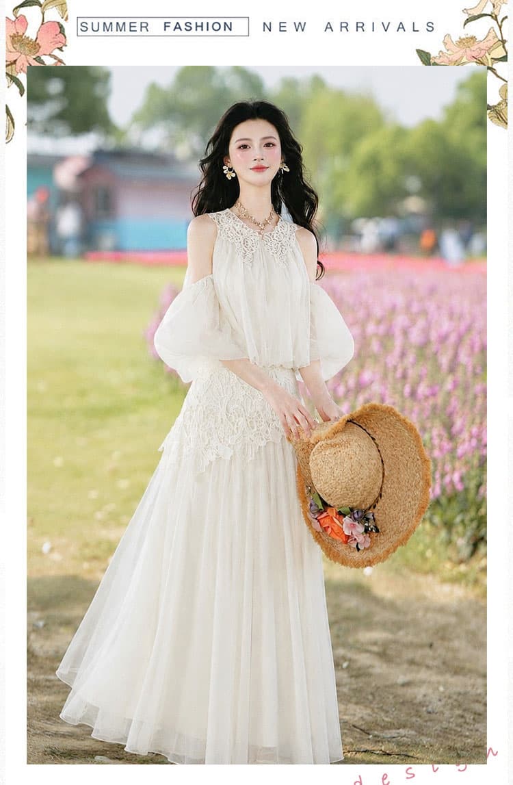 실사 연애 편지 여름 새로운 외국 가스 빛 럭셔리 무거운 작업 연령 감소 슬림해 보이는 패션 세트 여성 상세 이미지 10