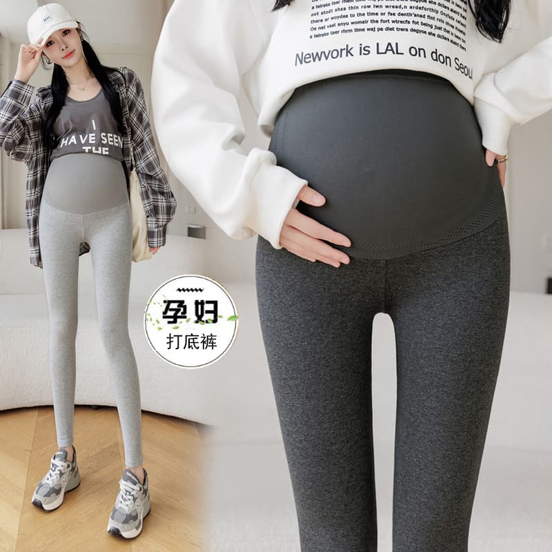2026 실사 봄 여름 없음 흔적 복부 지지 순면 9 포인트 작은 발 바지 다용도 임산부 레깅스 이미지 3