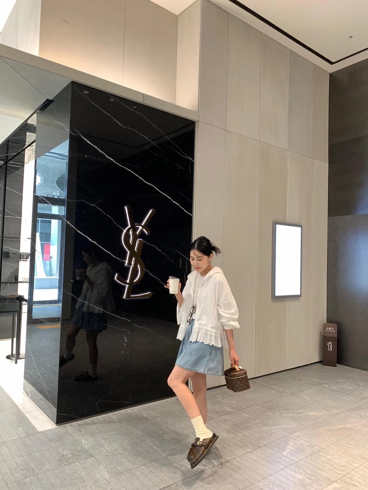 있음 선적 chic 한국 스타일 스트라이프 후드 패치워크 레이스 셔츠 상세 이미지 20