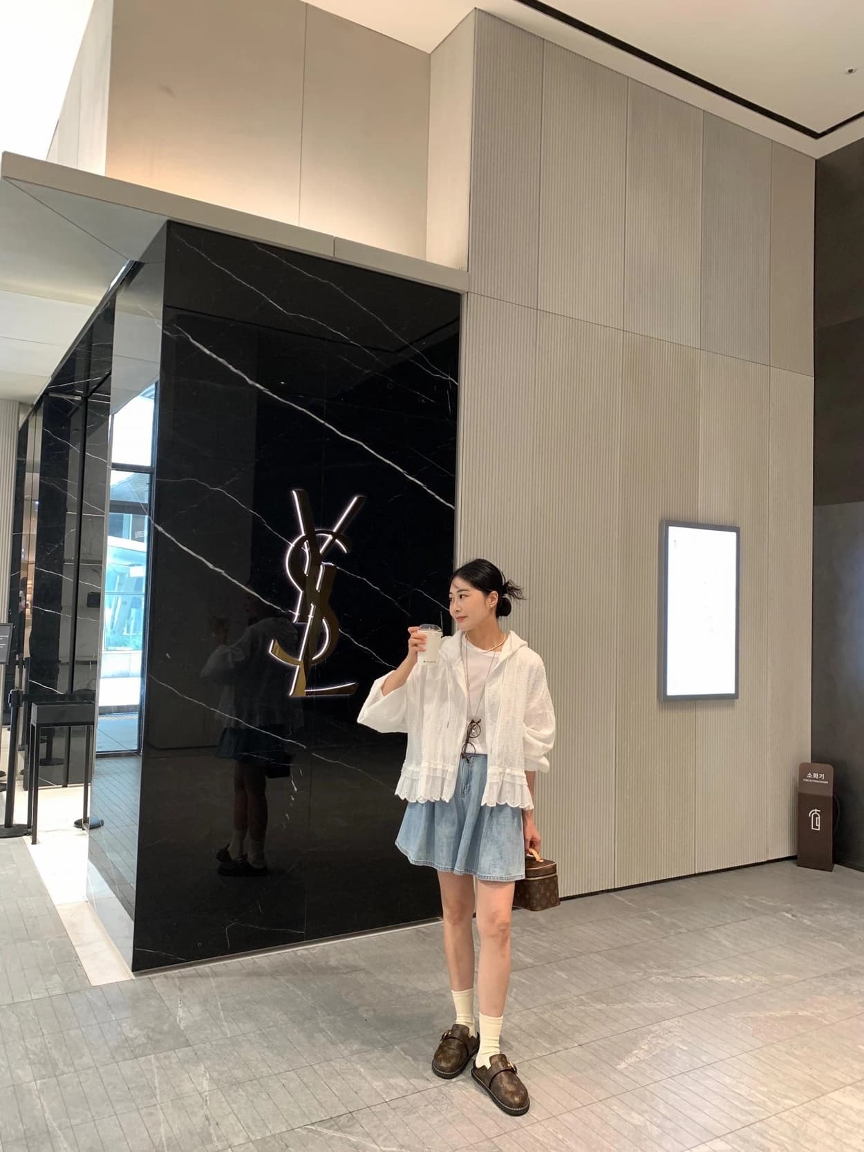 있음 선적 chic 한국 스타일 스트라이프 후드 패치워크 레이스 셔츠 상세 이미지 23