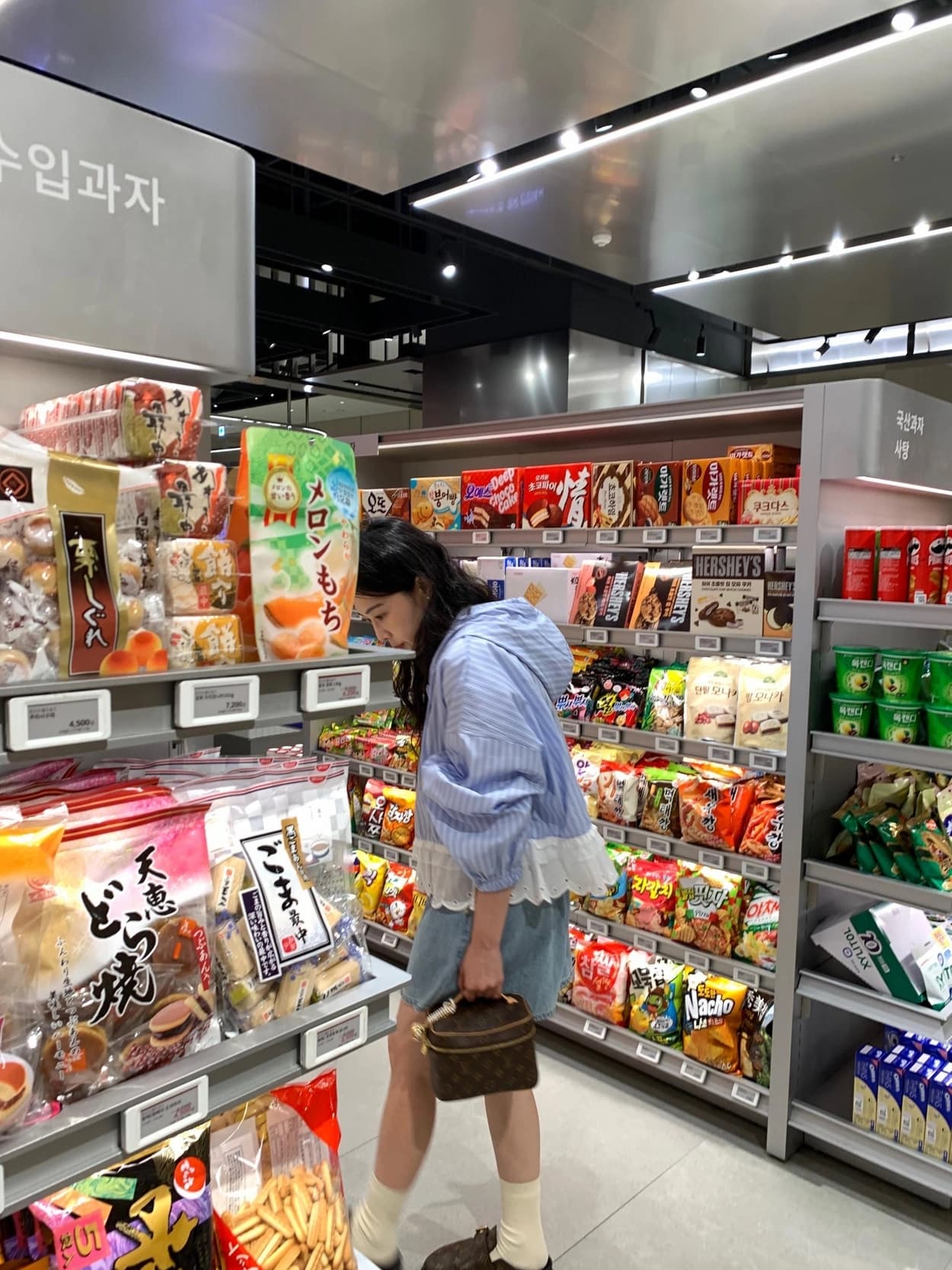 있음 선적 chic 한국 스타일 스트라이프 후드 패치워크 레이스 셔츠 상세 이미지 38