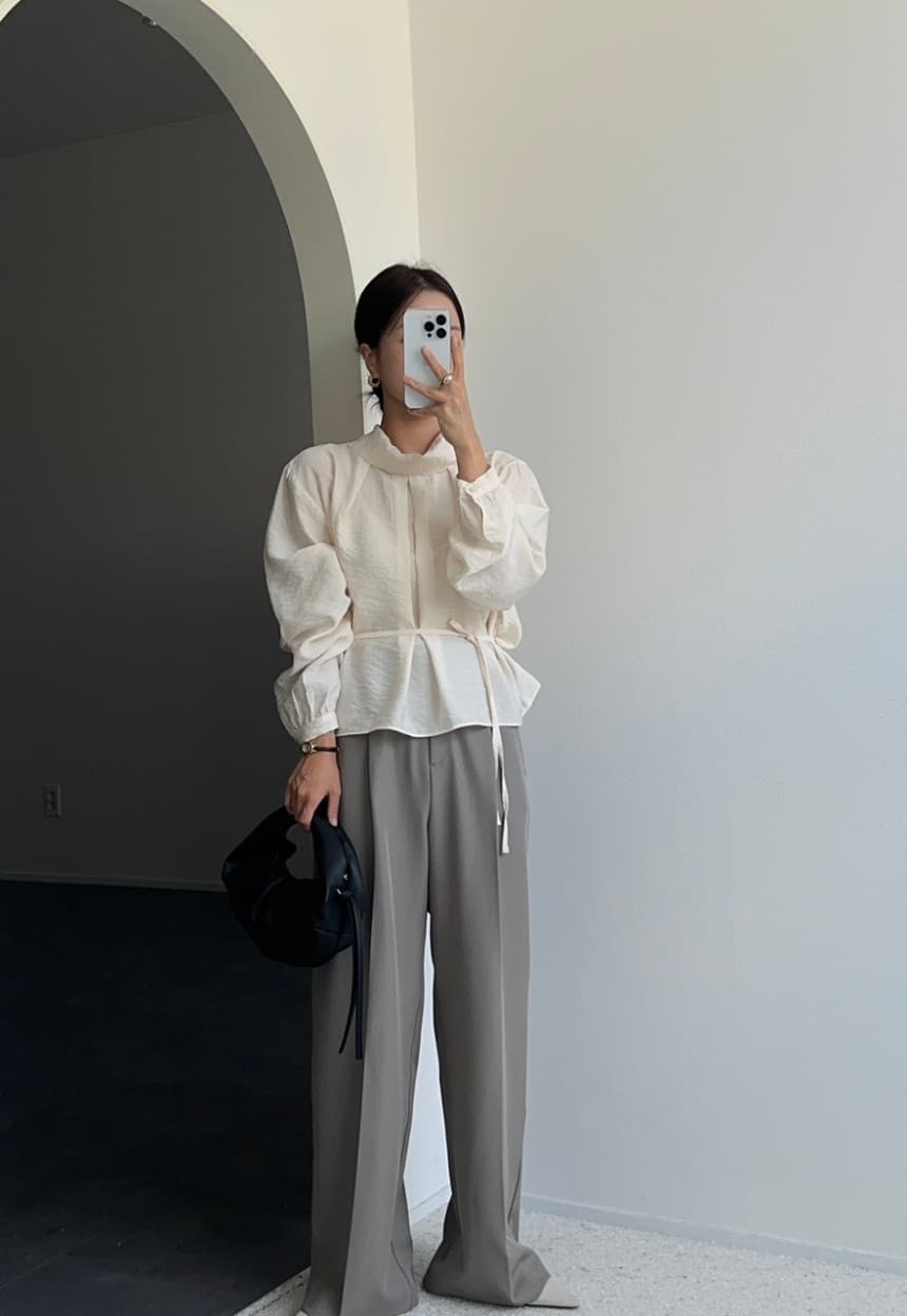 있음 선적 chic 한국 스타일 폴로 칼라 미니멀리즘 품격 맨위 상세 이미지 4