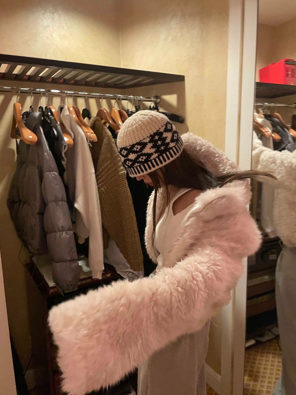 있음 선적 chic 한국 스타일 모피 보온 플러스 면 두꺼운 지퍼 재킷 상세 이미지 2