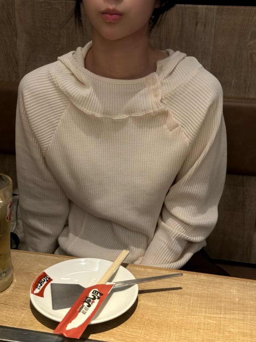 있음 선적 chic 한국 스타일 후아 남편 그리드 봄 가을 후드 티 스웨터 상세 이미지 14