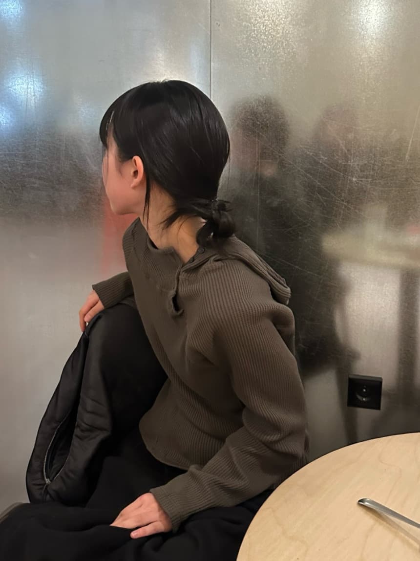 있음 선적 chic 한국 스타일 후아 남편 그리드 봄 가을 후드 티 스웨터 상세 이미지 19
