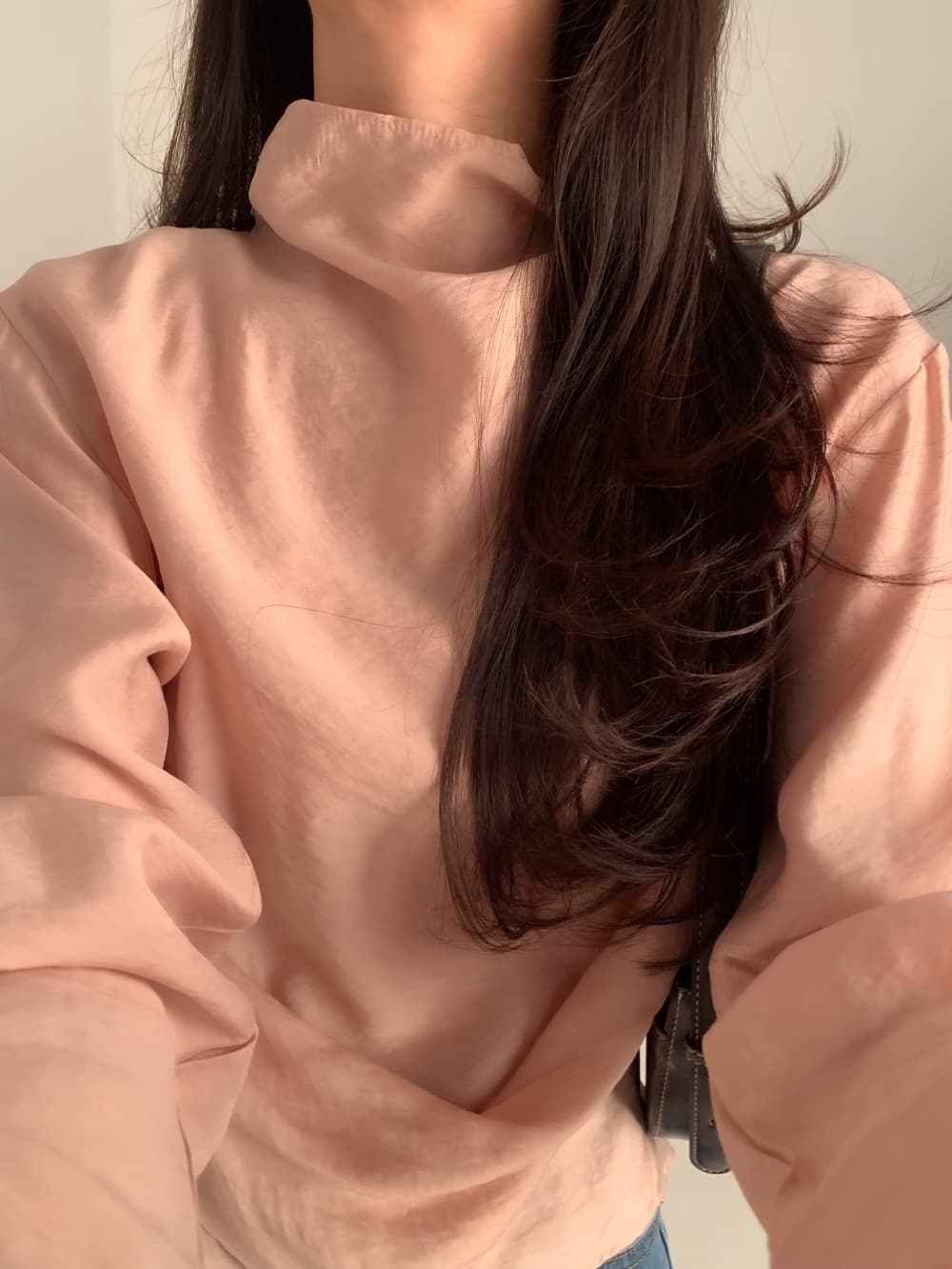 있음 선적 chic 한국 스타일 불규칙 레이스업 이른 봄 셔츠 상세 이미지 8