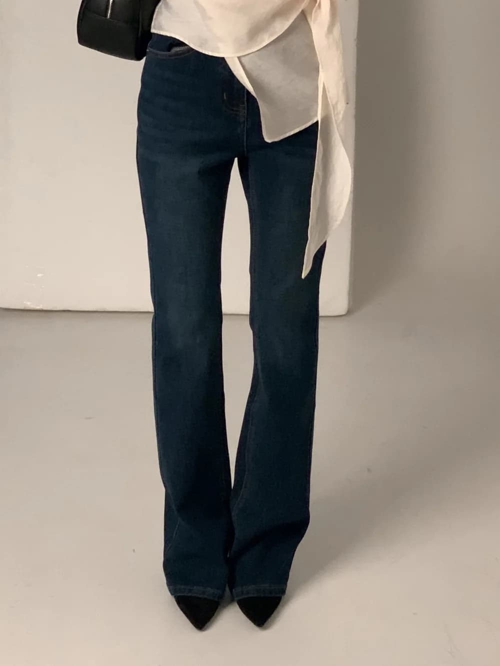 있음 선적 chic 한국 스타일 불규칙 레이스업 이른 봄 셔츠 상세 이미지 24