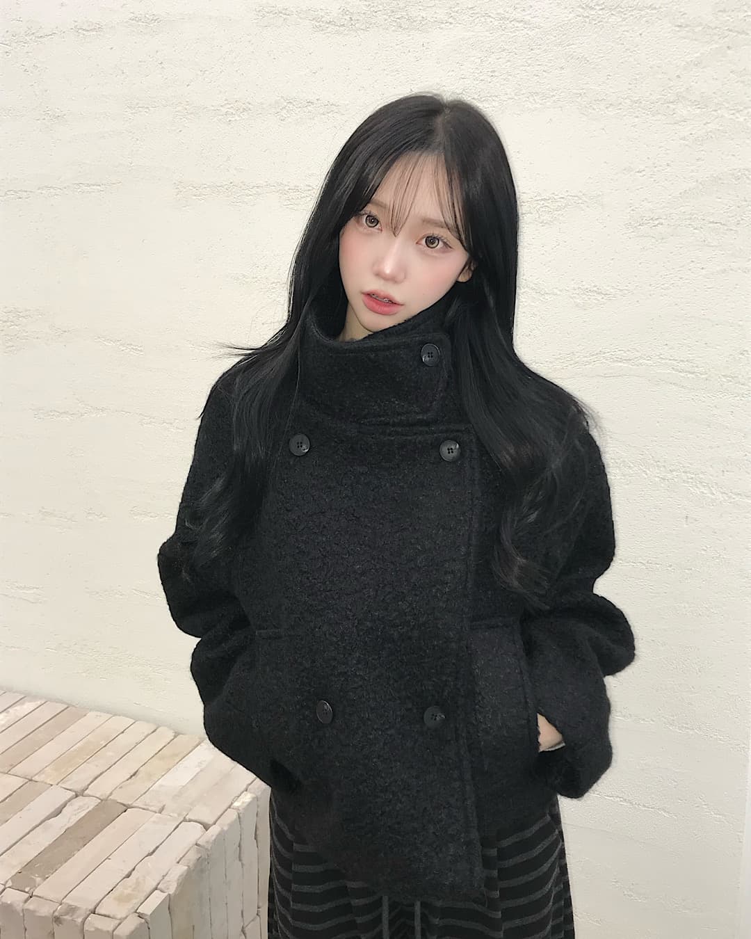 있음 선적 chic 한국 스타일 플러스 면 두꺼운 모직 보온 재킷 상세 이미지 1
