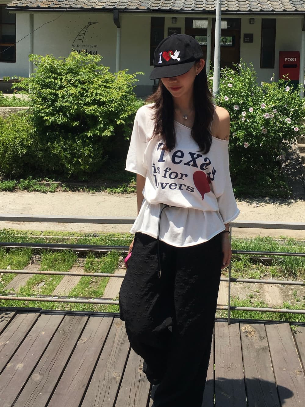 있음 선적 chic 한국 스타일 자카드 캐주얼 바지 상세 이미지 11
