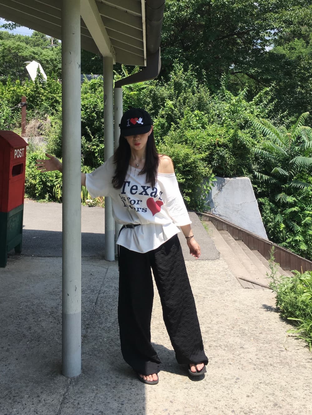 있음 선적 chic 한국 스타일 자카드 캐주얼 바지 상세 이미지 20