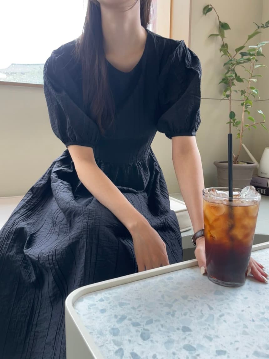 있음 선적 chic 한국 스타일 루즈핏 드레스 상세 이미지 8