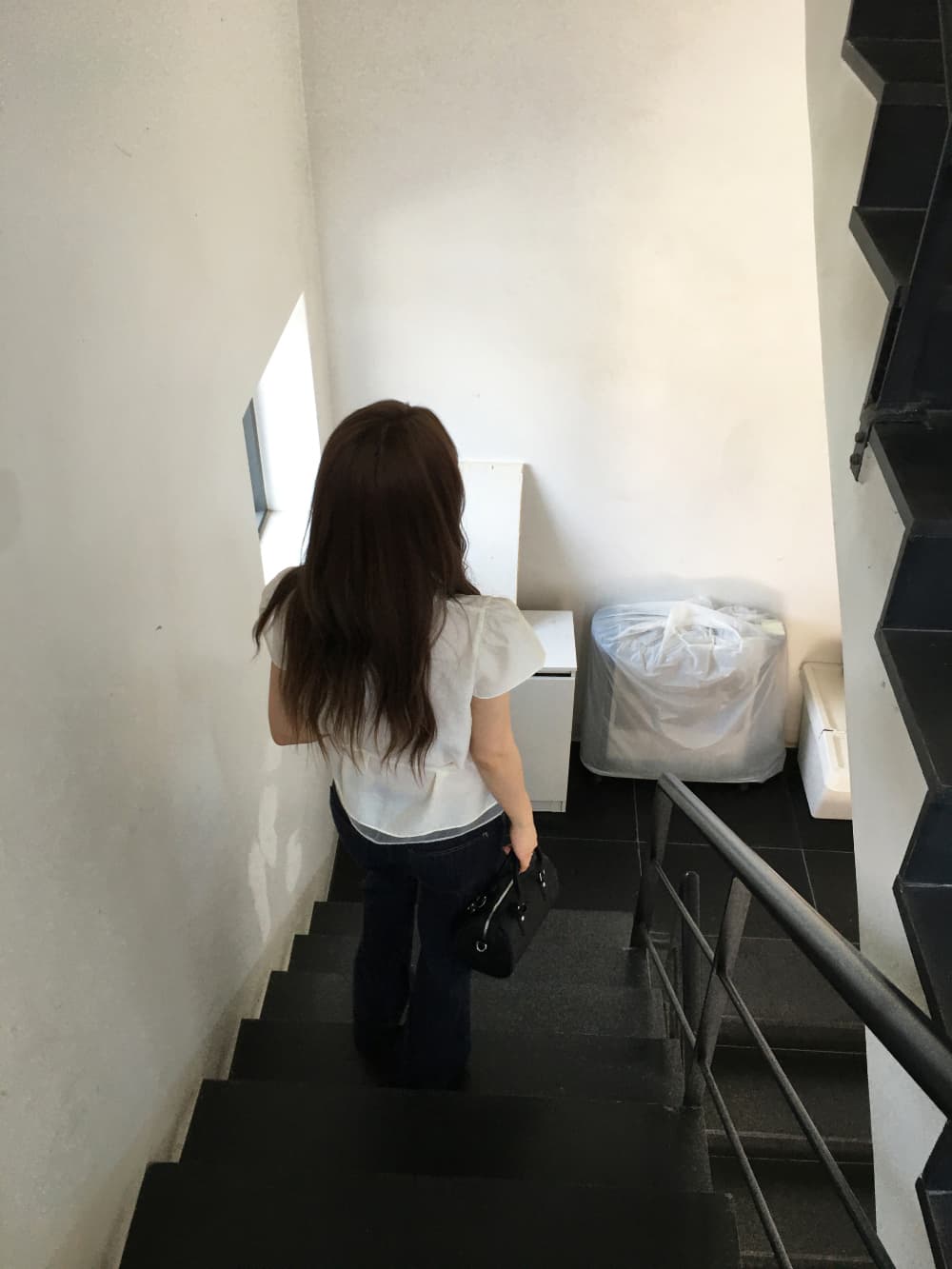 chic 라운드 넥 레트로 도트 무늬 반팔 인형 셔츠 셔츠 맨위 여성 상세 이미지 19