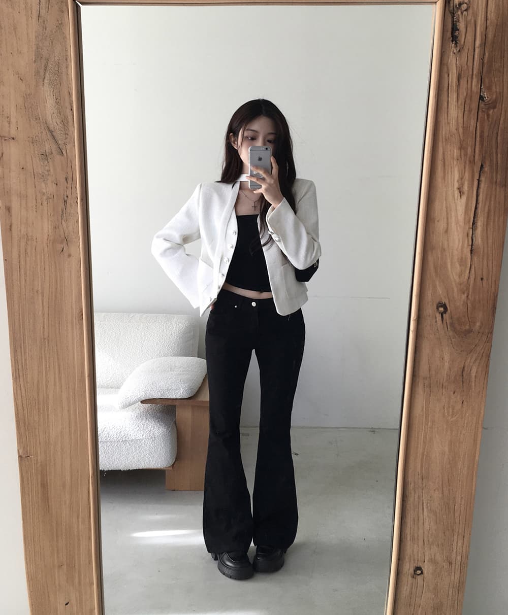 있음 선적 chic 한국 스타일 작은 샤넬 스타일 재킷 상세 이미지 12