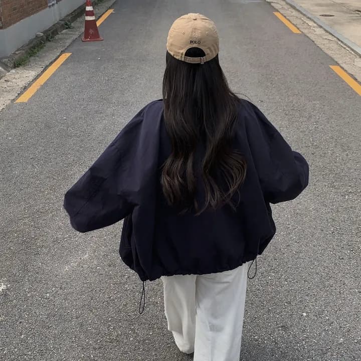 있음 선적 chic 한국 스타일 배색 캐주얼 재킷 상세 이미지 7