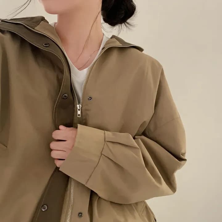 있음 선적 chic 한국 스타일 배색 캐주얼 재킷 상세 이미지 26