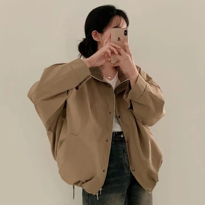 있음 선적 chic 한국 스타일 배색 캐주얼 재킷 상세 이미지 27