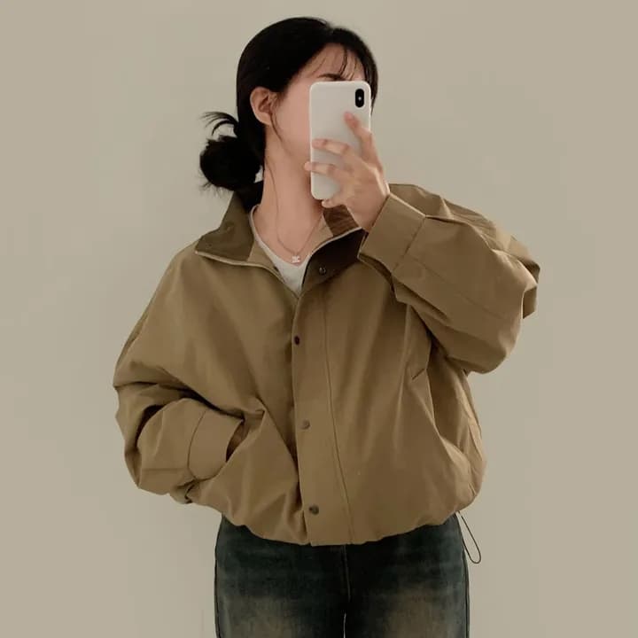 있음 선적 chic 한국 스타일 배색 캐주얼 재킷 상세 이미지 35
