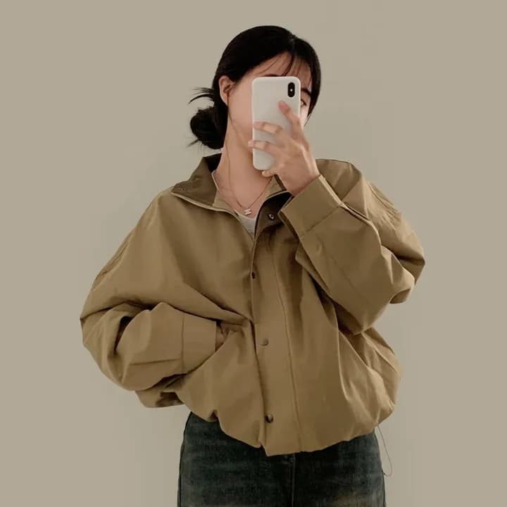 있음 선적 chic 한국 스타일 배색 캐주얼 재킷 상세 이미지 36