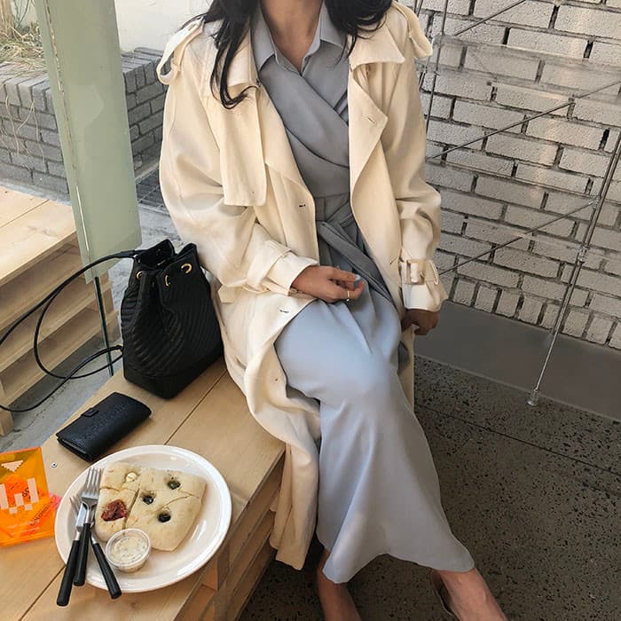 chic 한국 스타일 십자가 스트랩 품격 드레스 상세 이미지 13