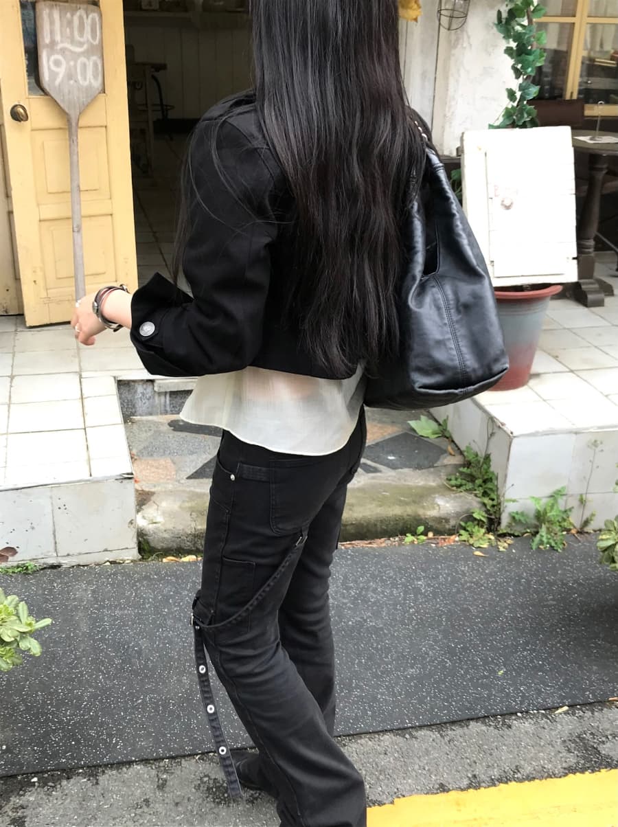 chic 한국 스타일 무거운 작업 작은 대중 개성 재킷 상세 이미지 24