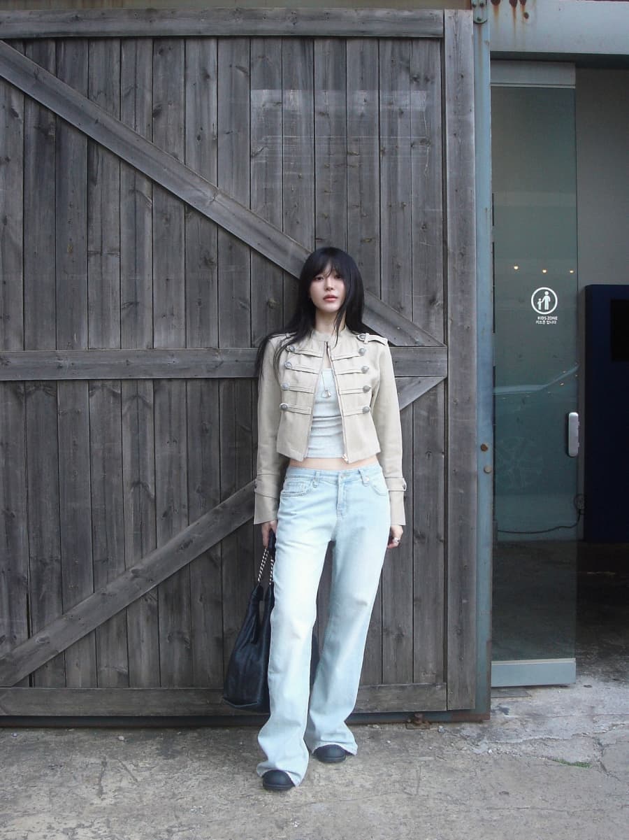 chic 한국 스타일 무거운 작업 작은 대중 개성 재킷 상세 이미지 42