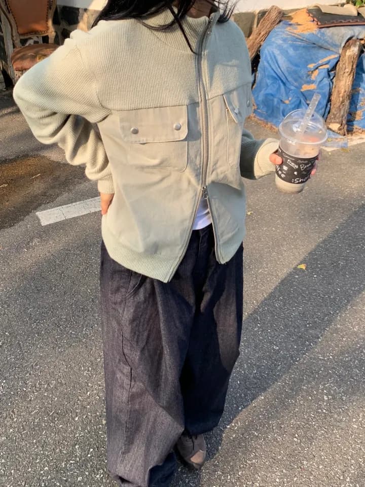 chic 한국 스타일 패치워크 캐주얼 작은 대중 재킷 상세 이미지 16